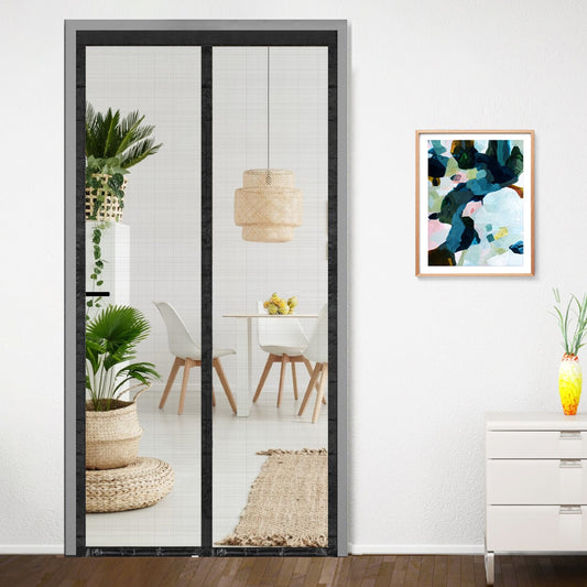 Fiberglass Magnetic Mosquito Net for Door- Black