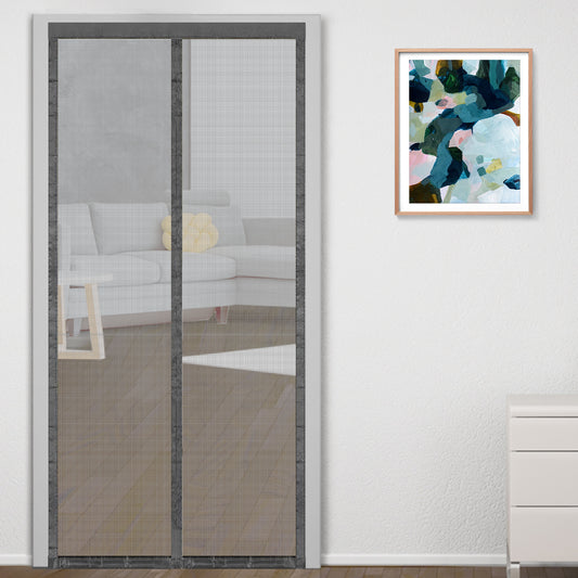 Fiberglass Magnetic Mosquito Net for Door - Grey