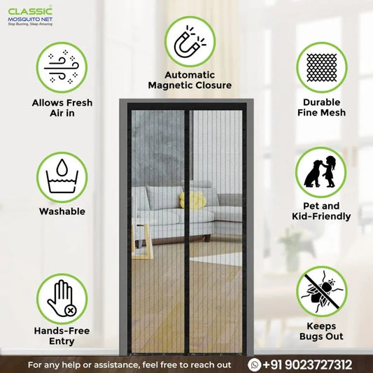 Classic Mosquito Net for Door – Customizable Fiberglass Net