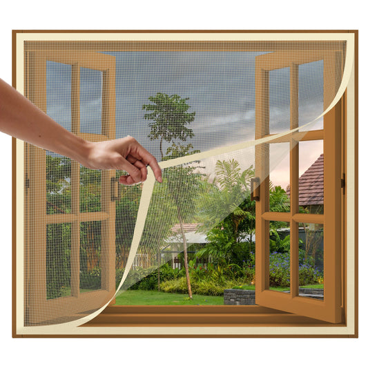 Window Mosquito Net 120 GSM Fiberglass - Cream