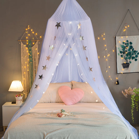 Polyester Hanging Mosquito Net for Double Bed - White Plain
