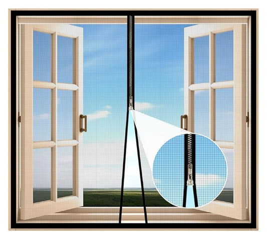 Mosquito Net for Pre-Stitched Zipper Windows - Black