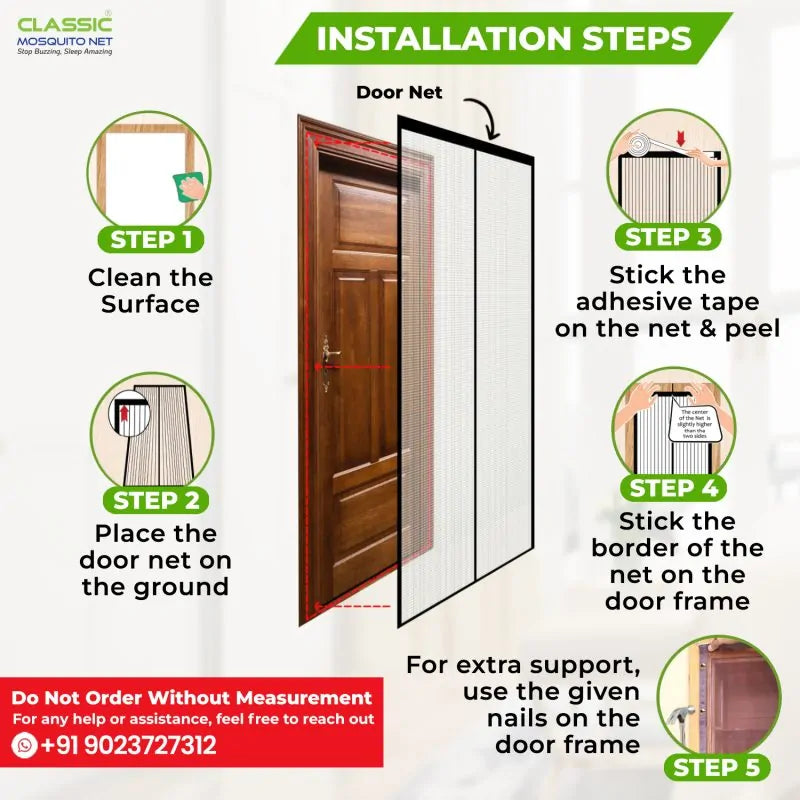 Grey Fiberglass Magnetic Mosquito Net for Door