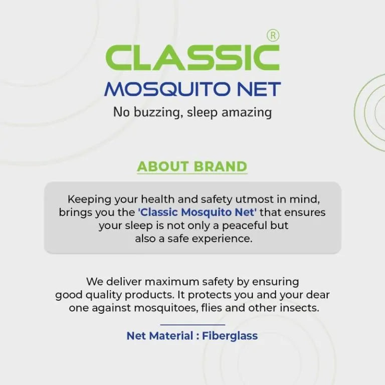 Brown 120 GSM Fiberglass Window Mosquito Net with Hook Tape