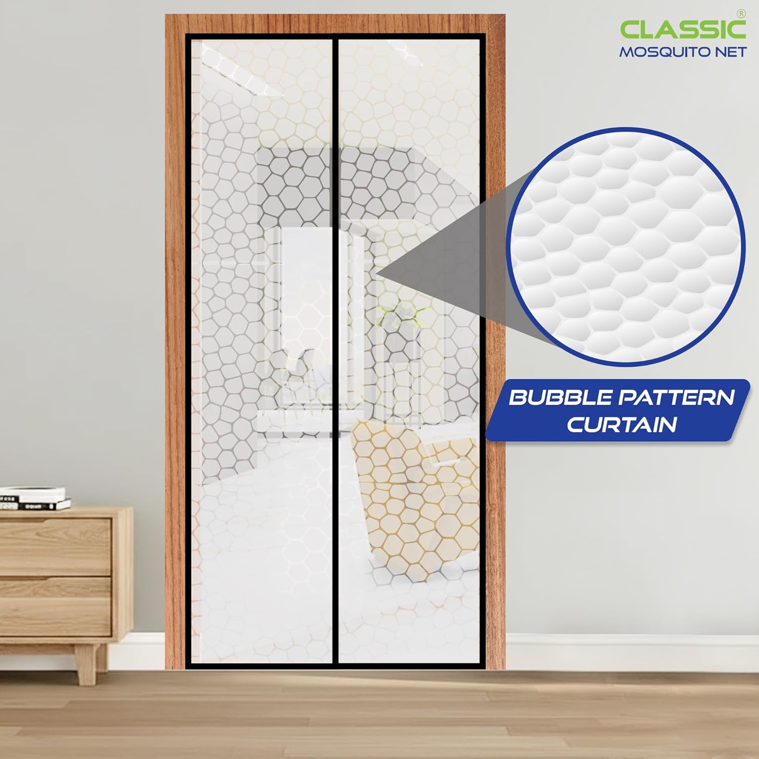 AC Curtain Magnetic by Classic Mosquito Net|Thermal Insulated Screen - Customizable Polyester Net (Made-to-Order: Non-Returnable)