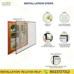 Classic Mosquito Net for Windows – Customizable Fiberglass Net
