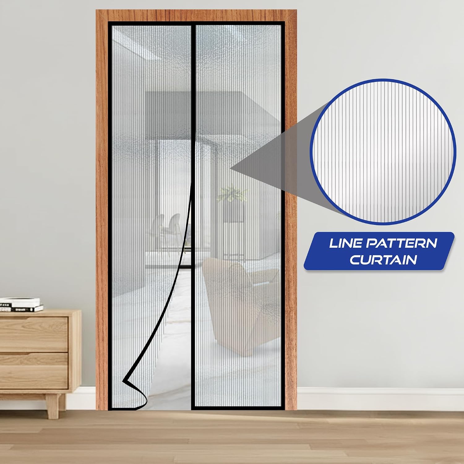 AC Curtain Magnetic by Classic Mosquito Net|Thermal Insulated Screen|Translucent Ribbed Design|Insect,Pest,Pollen & Pollution Control|Privacy&Dust Shield for Door & Home,Energy Saving