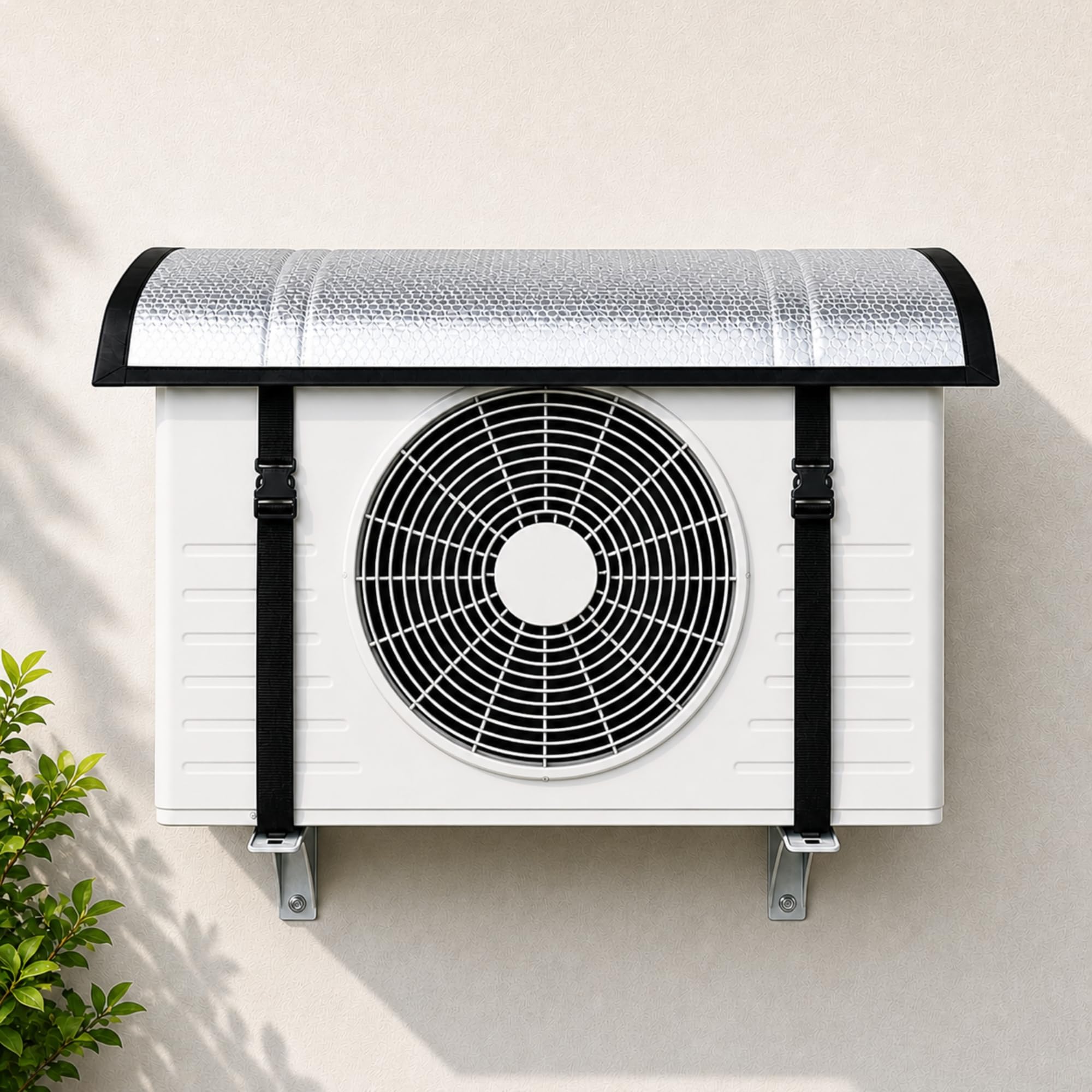 Evafly Premium Aluminium AC Outdoor Protector Cover | lightweight | All-Weatherproof, Heat-Resistant Split AC Protector For 1.5 / 2 Ton Outdoor Units | Enhances Performance & Durability | 109×50 cm