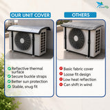 Evafly Premium Aluminium AC Outdoor Protector Cover | lightweight | All-Weatherproof, Heat-Resistant Split AC Protector For 1.5 / 2 Ton Outdoor Units | Enhances Performance & Durability | 109×50 cm