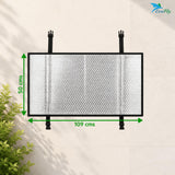 Evafly Premium Aluminium AC Outdoor Protector Cover | lightweight | All-Weatherproof, Heat-Resistant Split AC Protector For 1.5 / 2 Ton Outdoor Units | Enhances Performance & Durability | 109×50 cm