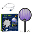 Mosquito Killer Racket, Mosquito Bat Electric with UV Light | 3500V Electric Fly Swatter, 1200mAh Rechargeable Battery, 2-in-1 Mosquito Killer Lamp for Home, Foldable Body, Black