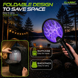 Mosquito Killer Racket, Mosquito Bat Electric with UV Light | 3500V Electric Fly Swatter, 1200mAh Rechargeable Battery, 2-in-1 Mosquito Killer Lamp for Home, Foldable Body, Black