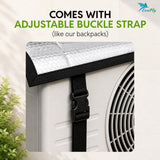 Evafly Premium Aluminium AC Outdoor Protector Cover | lightweight | All-Weatherproof, Heat-Resistant Split AC Protector For 1.5 / 2 Ton Outdoor Units | Enhances Performance & Durability | 109×50 cm
