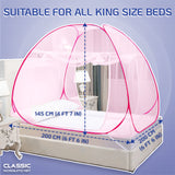 Mosquito Net for Double Bed/King Size(200x200x145cms)- Full Pink