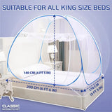 Mosquito Net for Double Bed/Queen Size(200x170x140cms)- Blue
