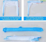 Mosquito Net for Single Bed/5G Foldable (200x100x80cms)- Blue