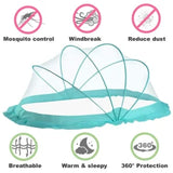 Mosquito Net for Baby | Bottomless Net for Infants (0 to 24 Months) - Ocean Green