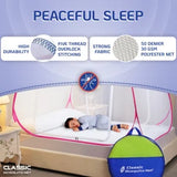 Mosquito Net for Double Bed/King Size(200x200x145cms)- Pink