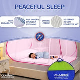 Mosquito Net for Double Bed/Queen Size(200x170x140cms)-Full Pink