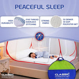 Mosquito Net for Double Bed/King Size(200x200x145cms)- Red