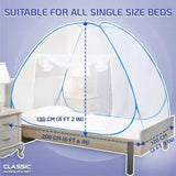 Mosquito Net for Double Bed/King Size(200x200x145cms)- Blue