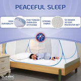 Mosquito Net for Double Bed/King Size(200x200x145cms)- Blue