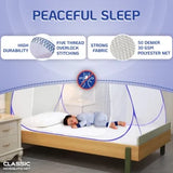 Premium Mosquito Net for Single Bed(200x120x130cms)-  Purple