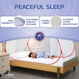 Mosquito Net for Single Bed(200x120x130cms)- Red