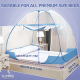 Premium Mosquito Net for Double Bed/King Size(200x200x145cms)- Blue