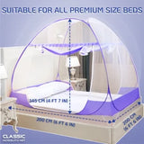 Premium Mosquito Net for Double Bed/King Size(200x200x145cms)- Purple