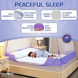 Premium Mosquito Net for Double Bed/King Size(200x200x145cms)- Purple