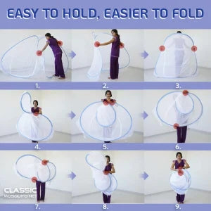 Mosquito Net for Single Bed(200x120x130cms)- Red