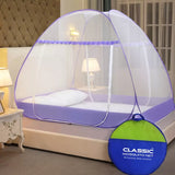Premium Mosquito Net for Double Bed/King Size(200x200x145cms)- Purple