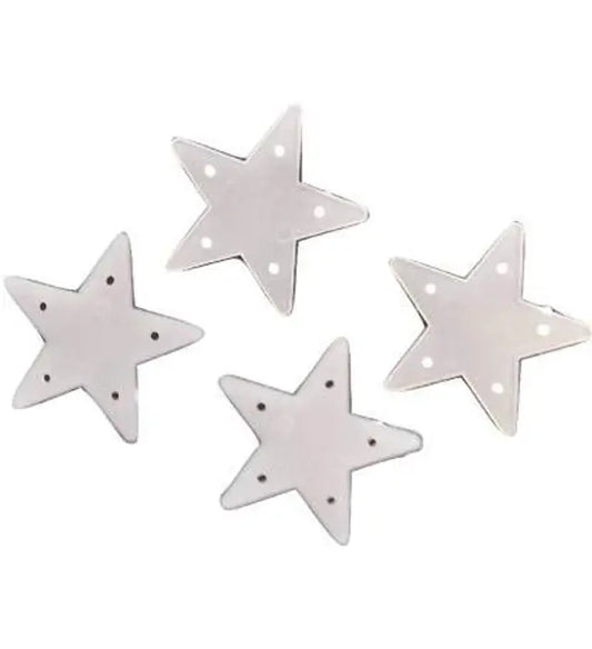 Star Patches for Mosquito Net- High Density Poly Ethylene Repairing Holes (White) Pack of 4