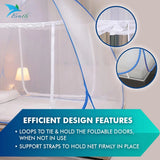 Evafly Mosquito Net for Double Bed/King Size(200x200x145cms)- Blue- Blue