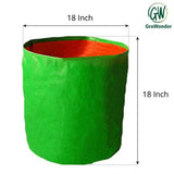 GroWonder Plant Bags for Home Garden, 18x18 inches, 230 GSM Strong, Terrace Gardening Vegetable Planting Pots, Woven Fabric Leafy Fruits Growing Containers , Pack of 1