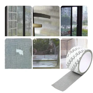 Mosquito Net Patch Repair Tape Self-Adhesive, Window Net and Insect Mesh Patch Tape for Torn Nets