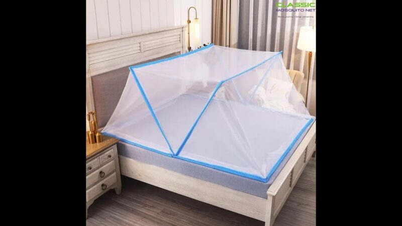 Classic Mosquito Net for Single Bed | 5G Foldable Machardani | Polyester Strong 30GSM mesh | Fiberglass Rod - Pink - 200cm(6FT 6IN) x100cm(3FT 3IN) x80cm(2FT 7IN) - Image 4