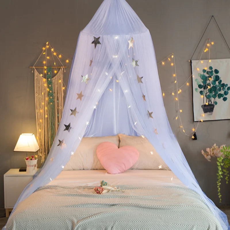 Classic Mosquito Net Polyester Hanging Mosquito Net for Double Bed - White Plain